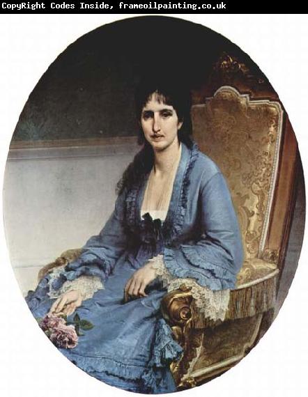 Francesco Hayez Portrait of Antonietta Negroni Prati Morosini, Oval
